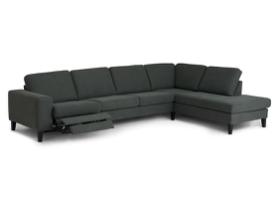 Visby sofa med open end og 1 stk. el-recliner